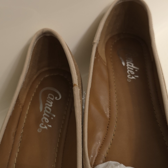 Candie’s Women’s Ballet Flats Gold Glitter CABOLEROMETALLIC Size 9 NWT w/Box - Picture 3 of 10